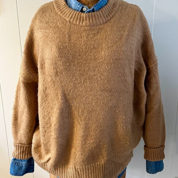 SHAGGY OVERSIZED BOYFRIEND SWEATER ZARA - Picture 1 of 5